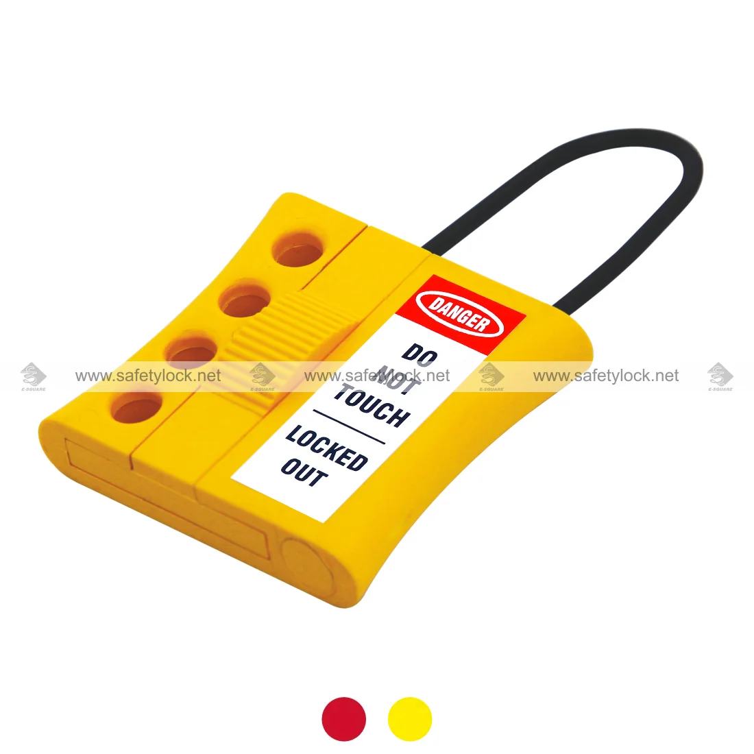 di-electric slider lockout hasp for electrical lockout tagout