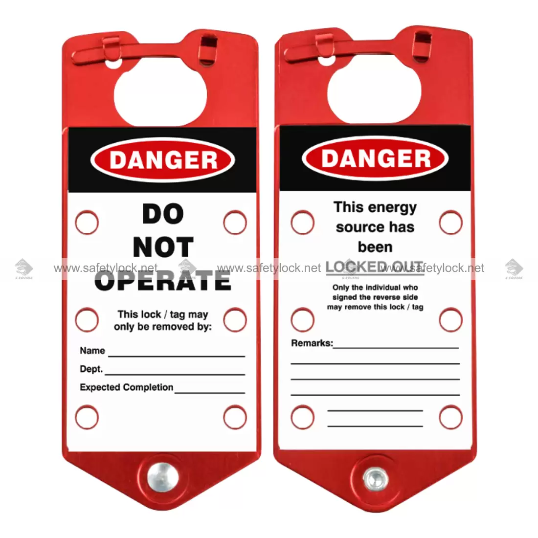 Safety Lockout Hasp - 6 Hole Galvanized Steel, For Multi-Person Lockout ...
