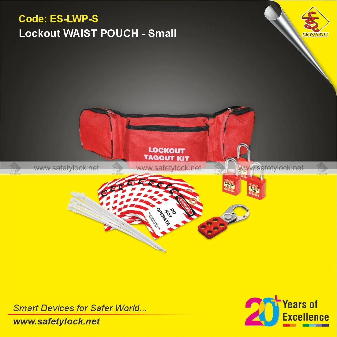 Lockout Waist Pouch LOTO Kit Small for Industrial Safety Lockout Programs
