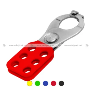 red colour lockout tagout hasp double locking