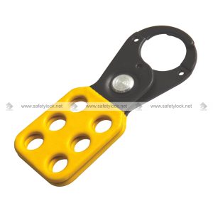 vinyl coated lockout hasp yellow small