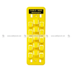 Yellow Cable Wire Management Holder for Organizing Electrical Cables and Industrial Safety by E-Square Alliance