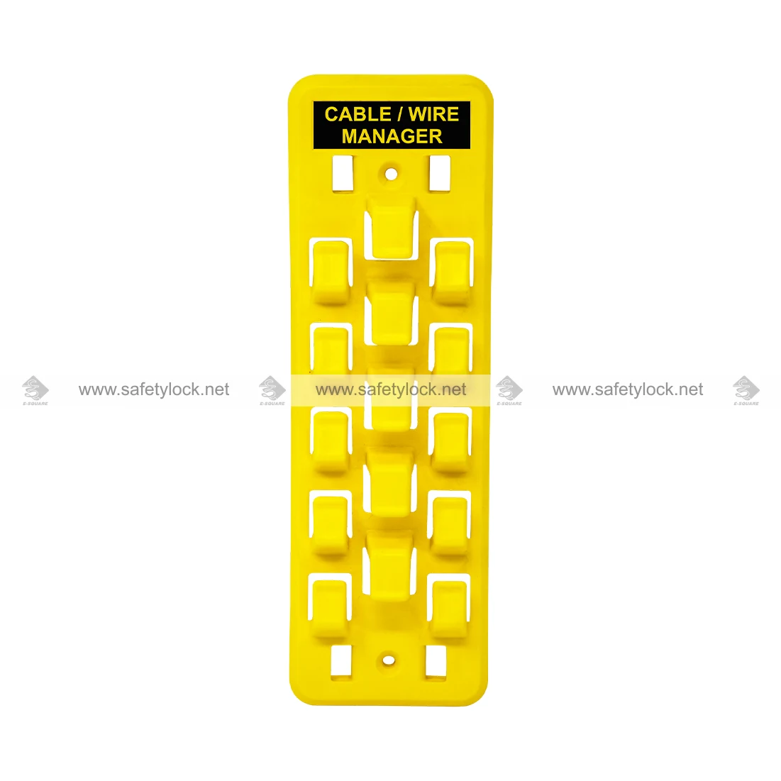 Yellow Cable Wire Management Holder for Organizing Electrical Cables and Industrial Safety by E-Square Alliance