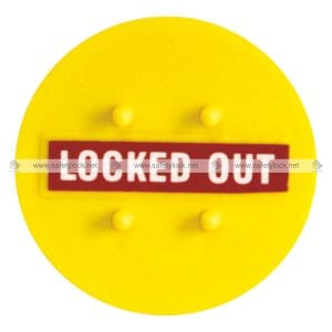 circular blocking bar to lockout touch buttons on electrical panel