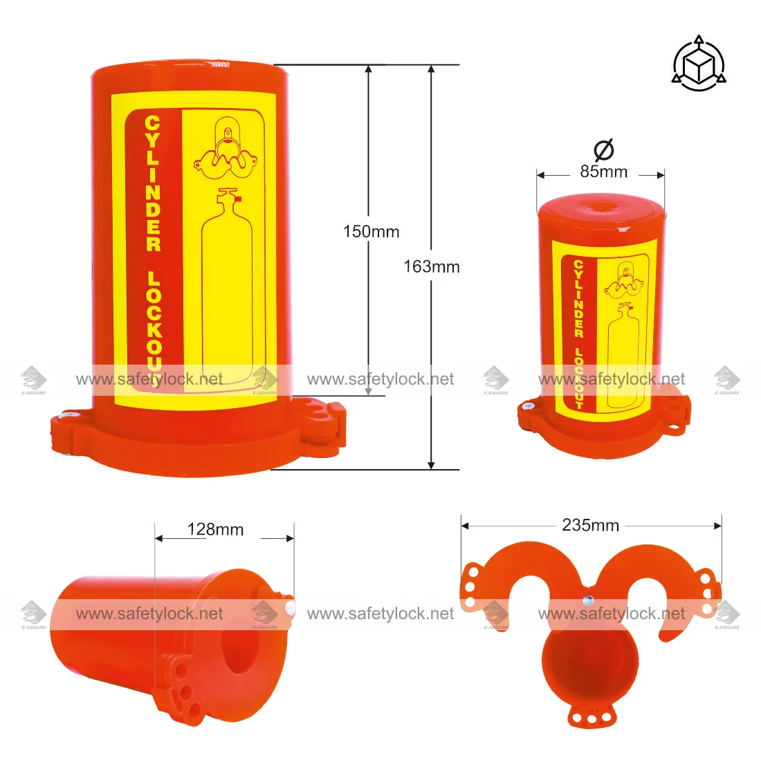 cylinder lockout device red lid dimension