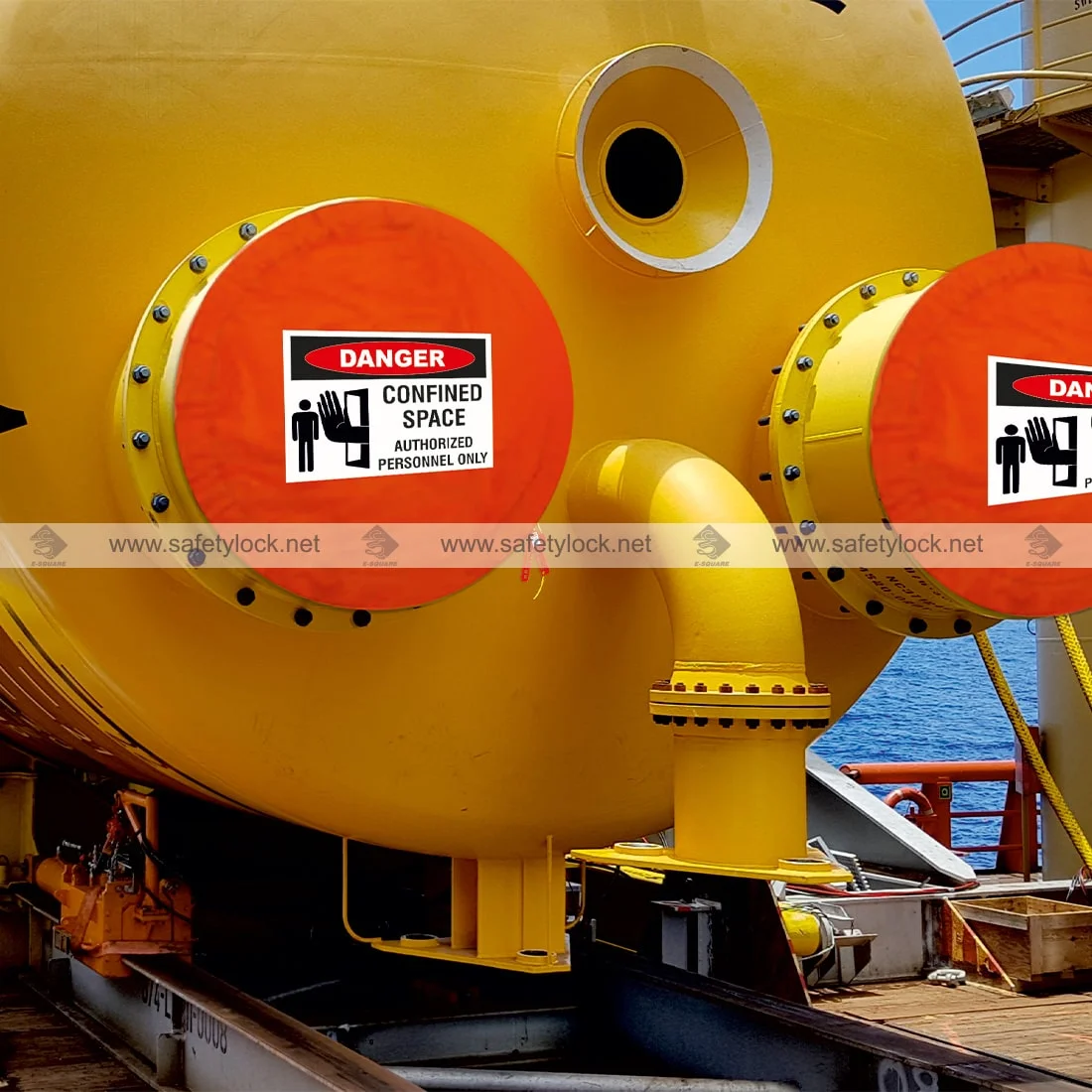 danger authorized personnel only confined space cover