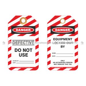 defective do not use lockout tags