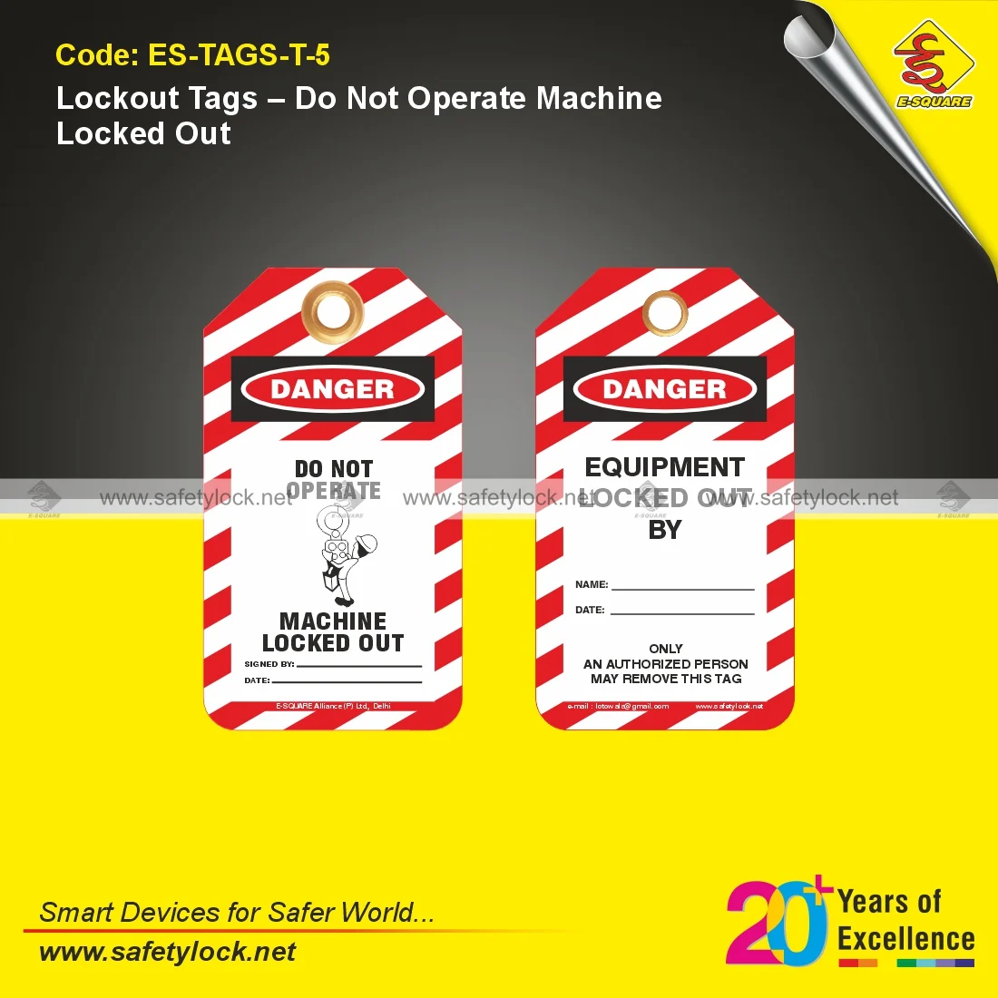 Do Not Operate Machine Locked Out Lockout Tags for Lockout Safety Applications During Maintenance
