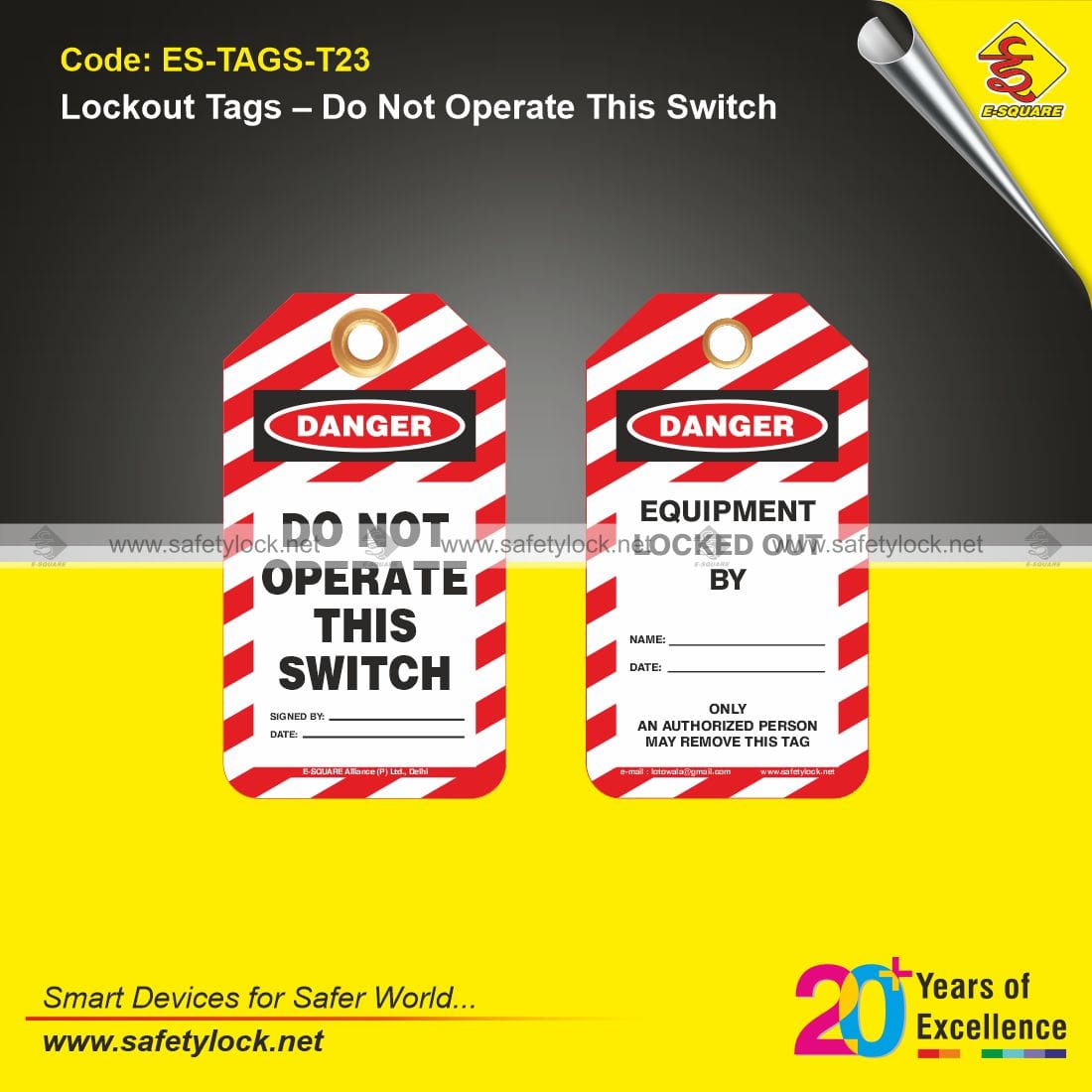 do not operate this switch tag