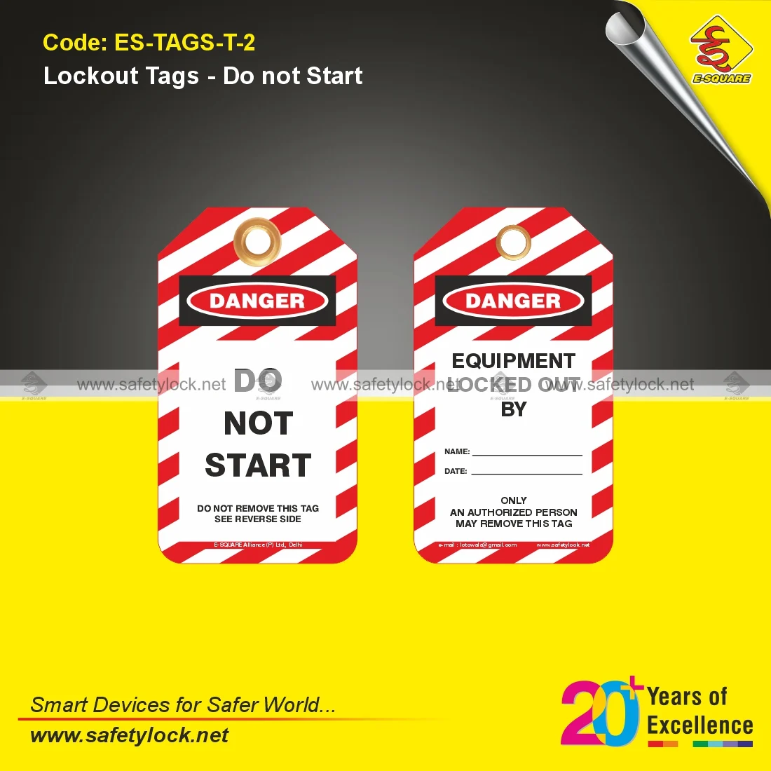 Do Not Start Lockout Tags for Energy Isolation Applications