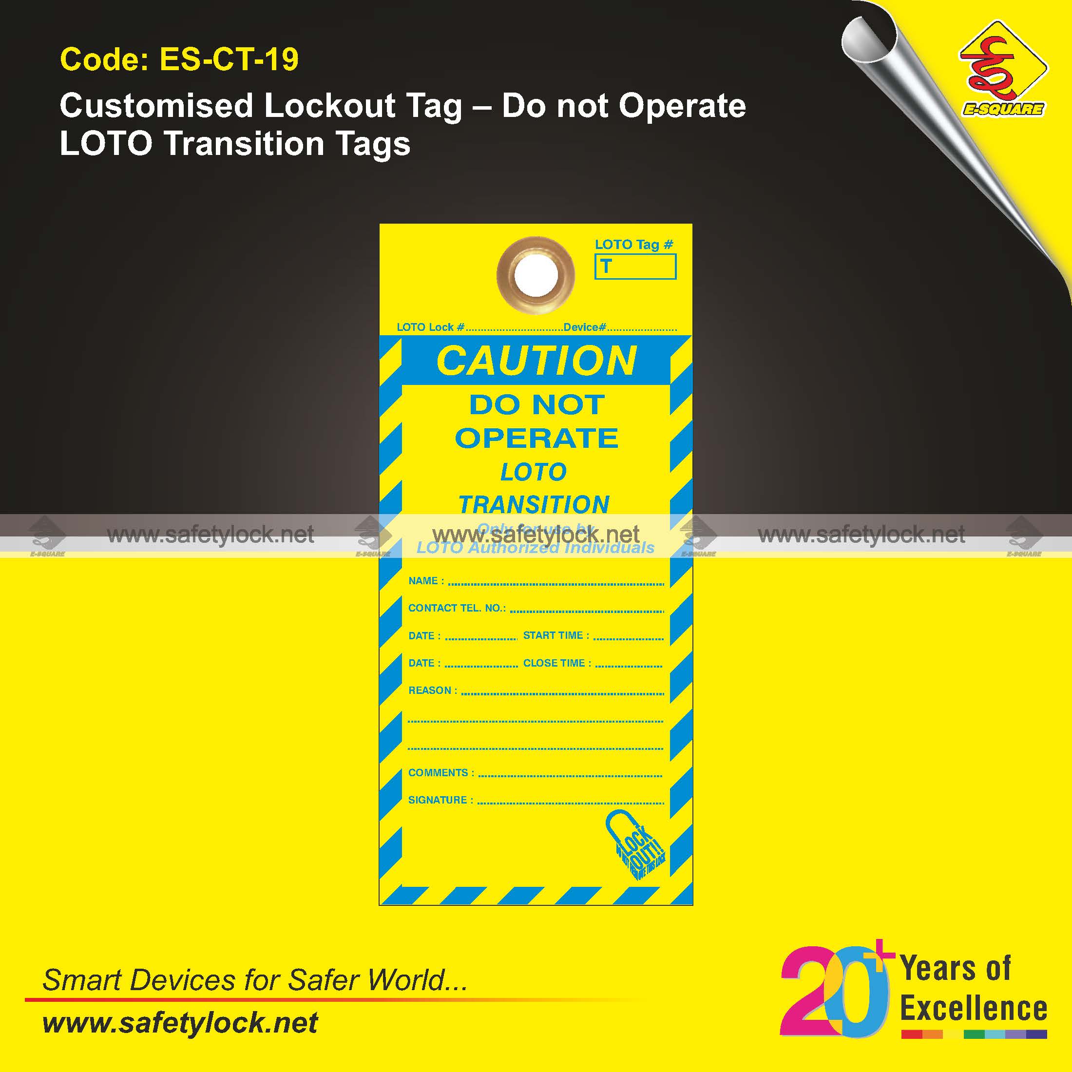 E-Square LOTO tags