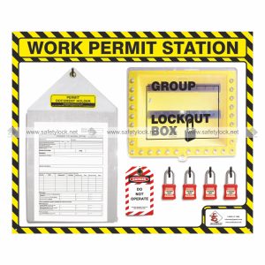 E-Square work permit lockout tagout station