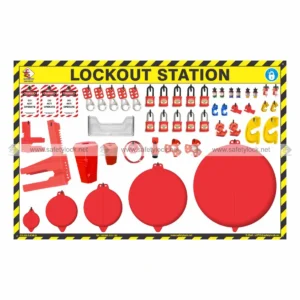 electromechanical shadow lockout station with goods