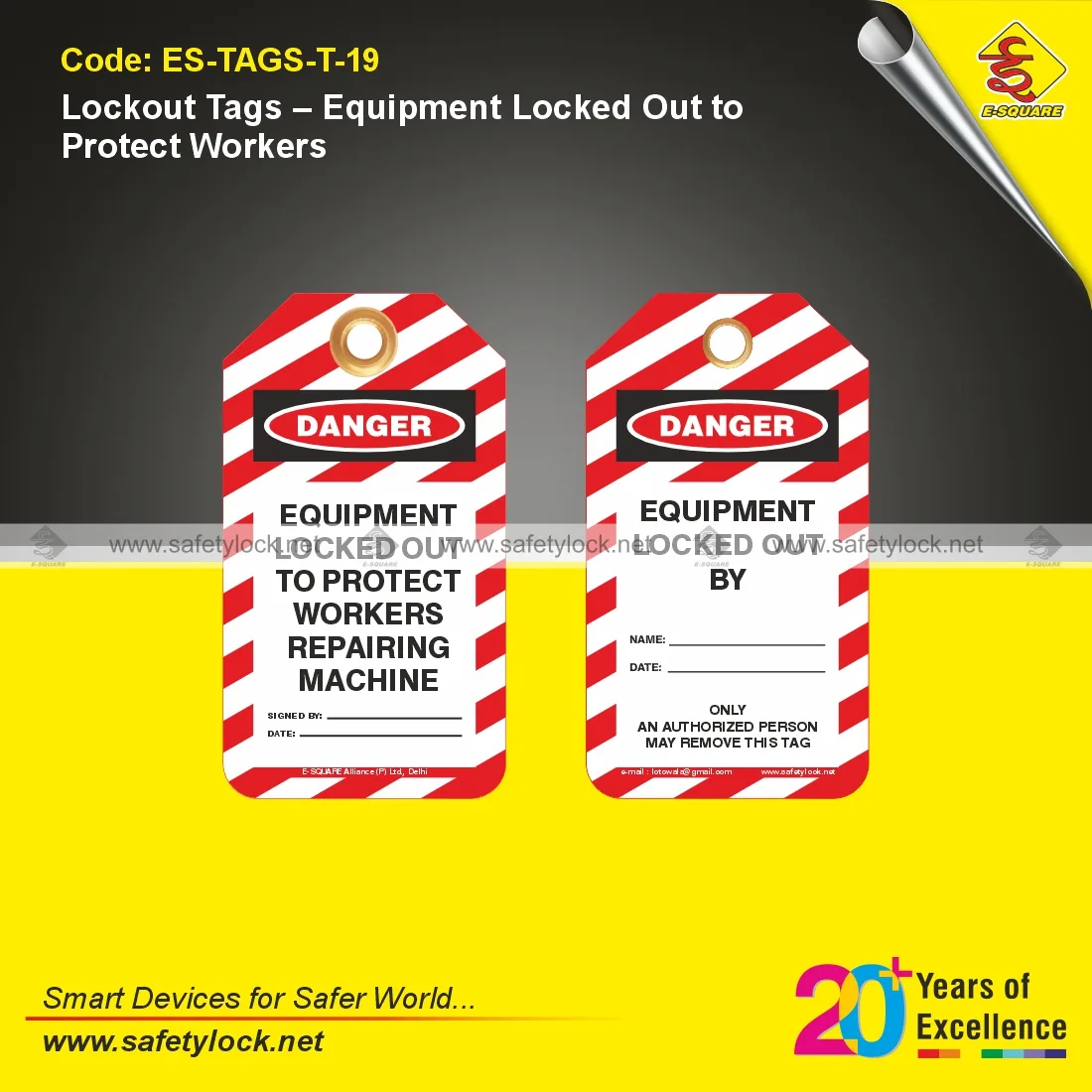 Equipment Locked Out to Protect Workers Lockout Tags for Workplace LOTO Safety Applications
