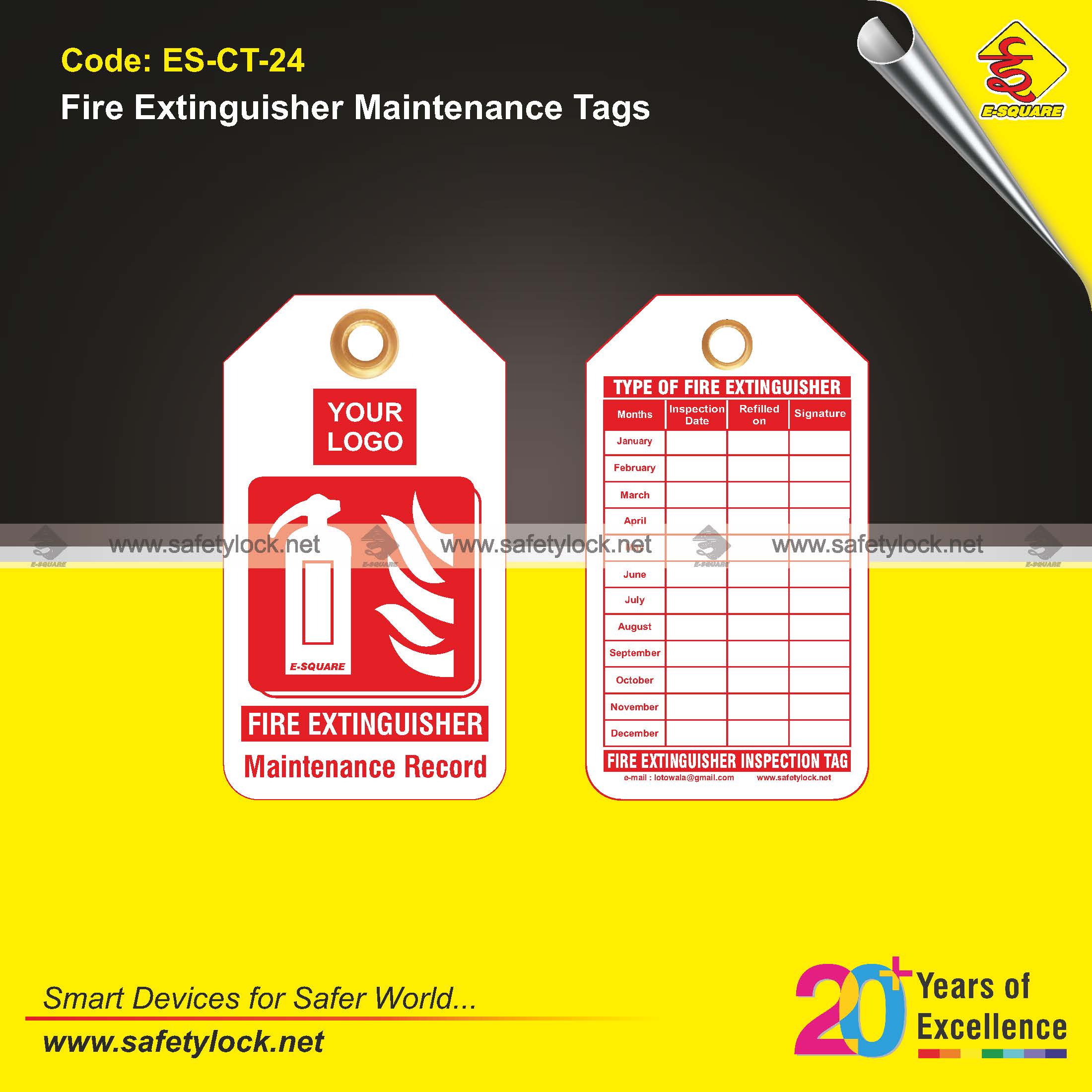 fire extinguisher maintenance tags