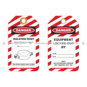 gate valve lockout isolation point safety tags