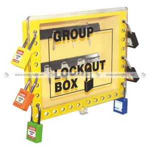 group lock box with top sliding panel