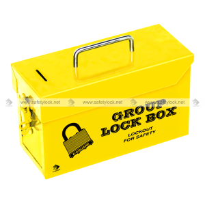 group lockout box with steel handle