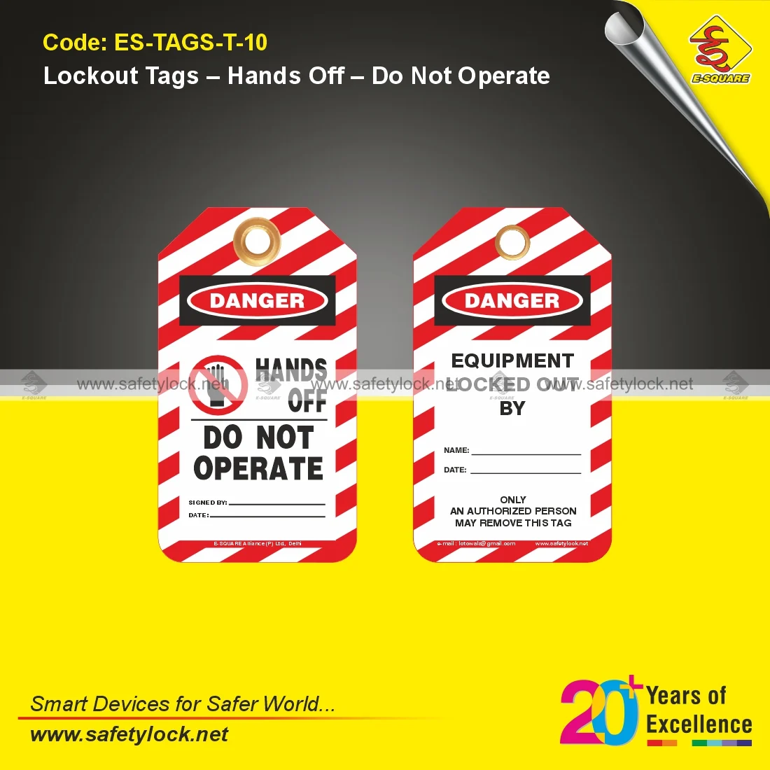 Hands Off Do Not Operate Lockout Tags from a Trusted Tags Manufacturer
