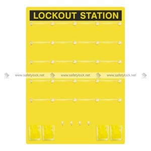 large Open Lockout Stations - Side View for 100 Locks