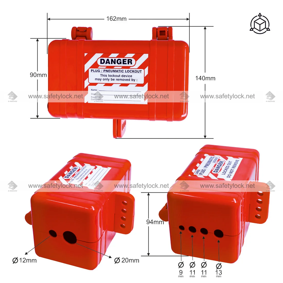 large plug lockout device dimension