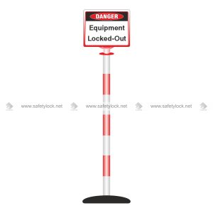 Lockout Barricading System - 1 Pole and 1 Sign