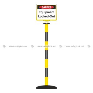 lockout barricading system yellow and black color
