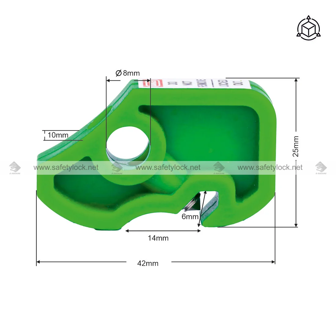 lockout device for green Siemens MCB dimension