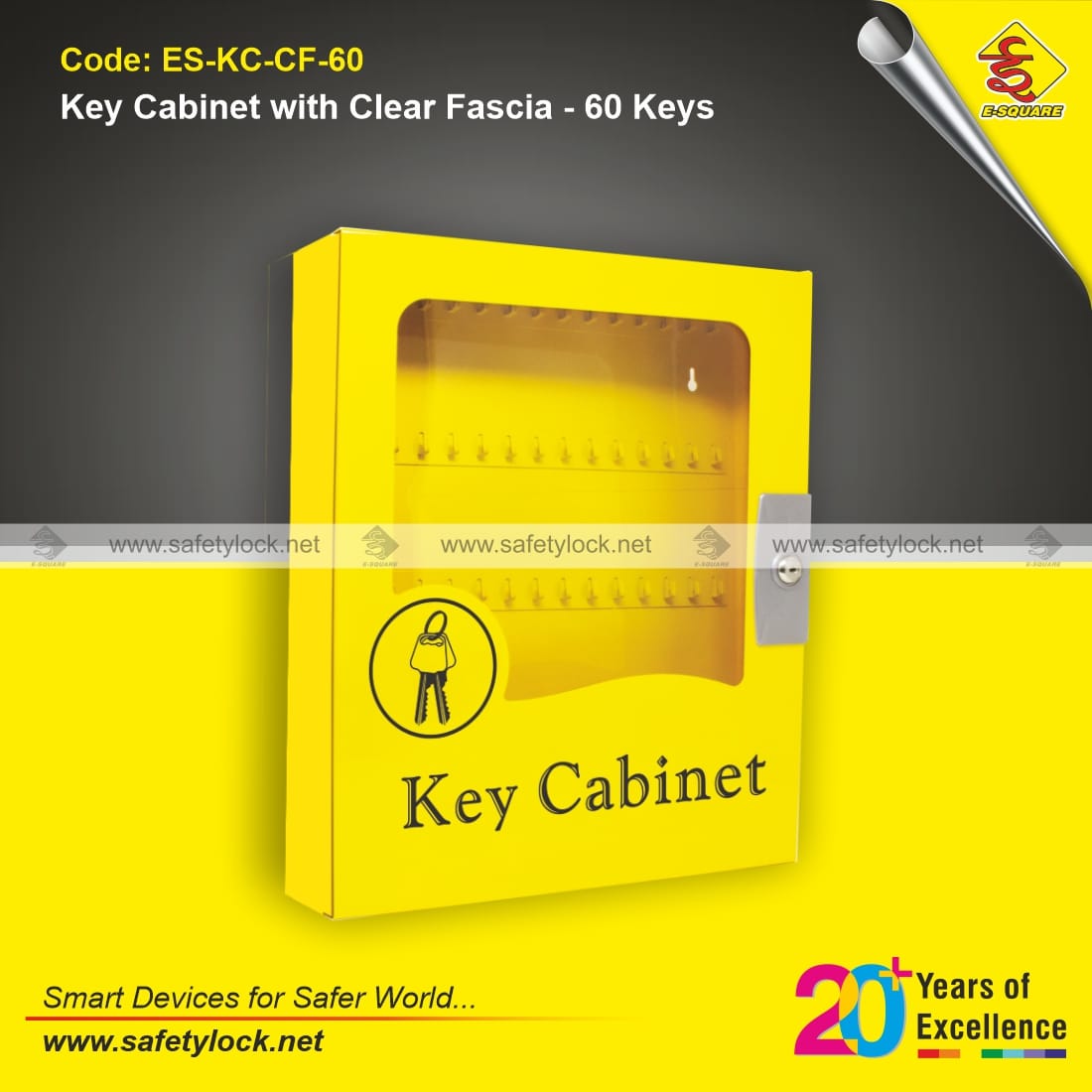 lockout key cabinet with clear fascia