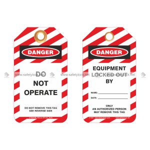 do not operate lockout safety tags