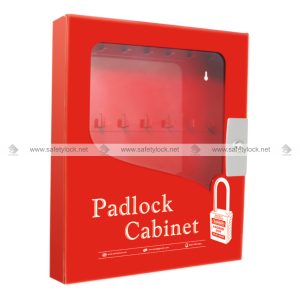 lockout tagout padlock cabinet with clear fascia