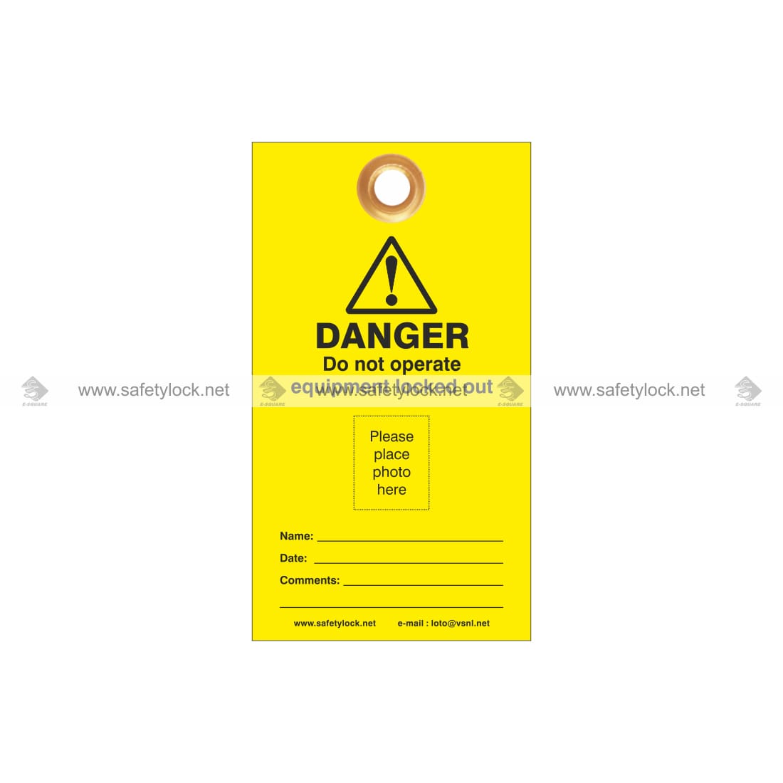 lockout tags with photo