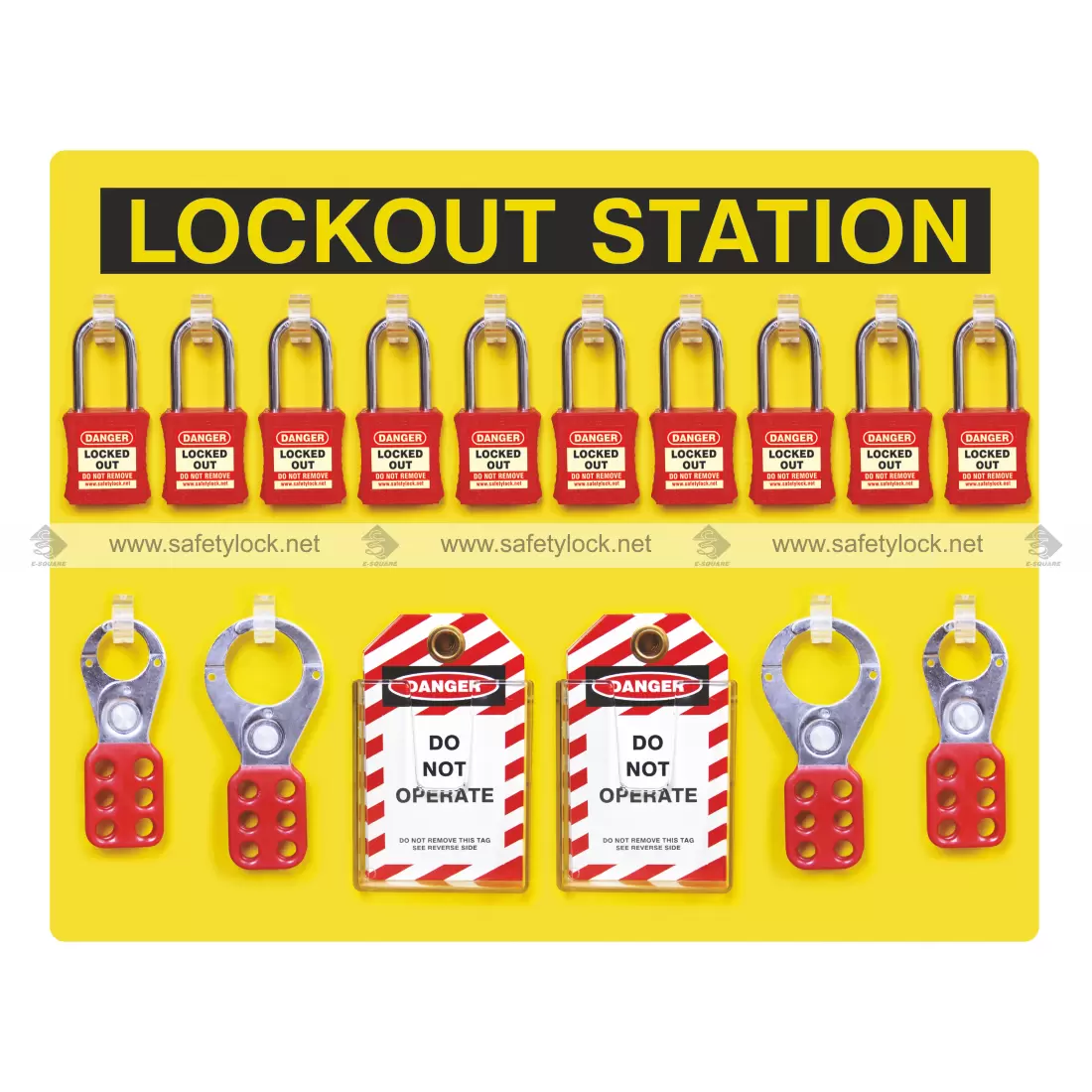 Packing Station Lockout Tagout Station With Cover - Holds 10 Padlocks ...