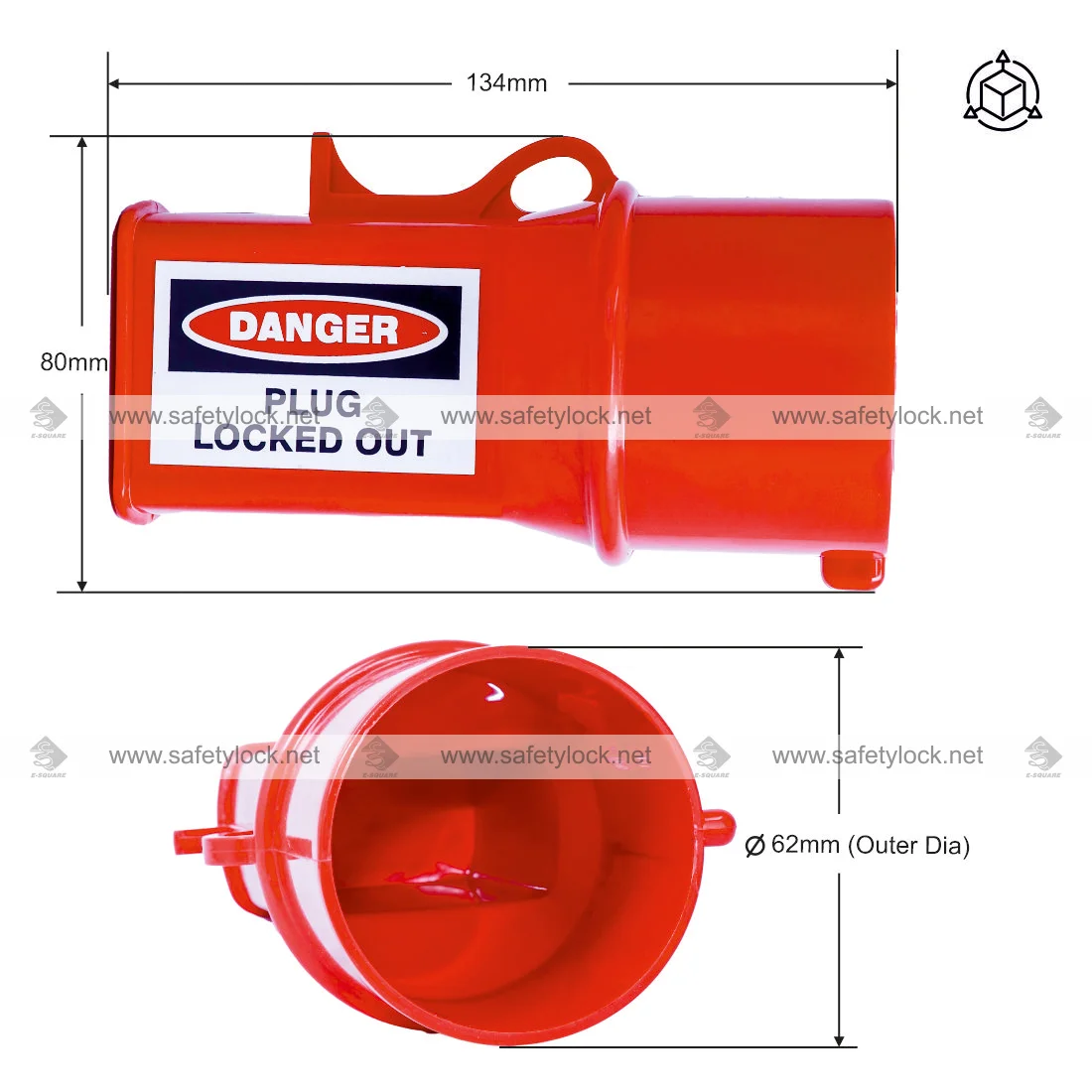 pin and sleeve lockout device large dimension