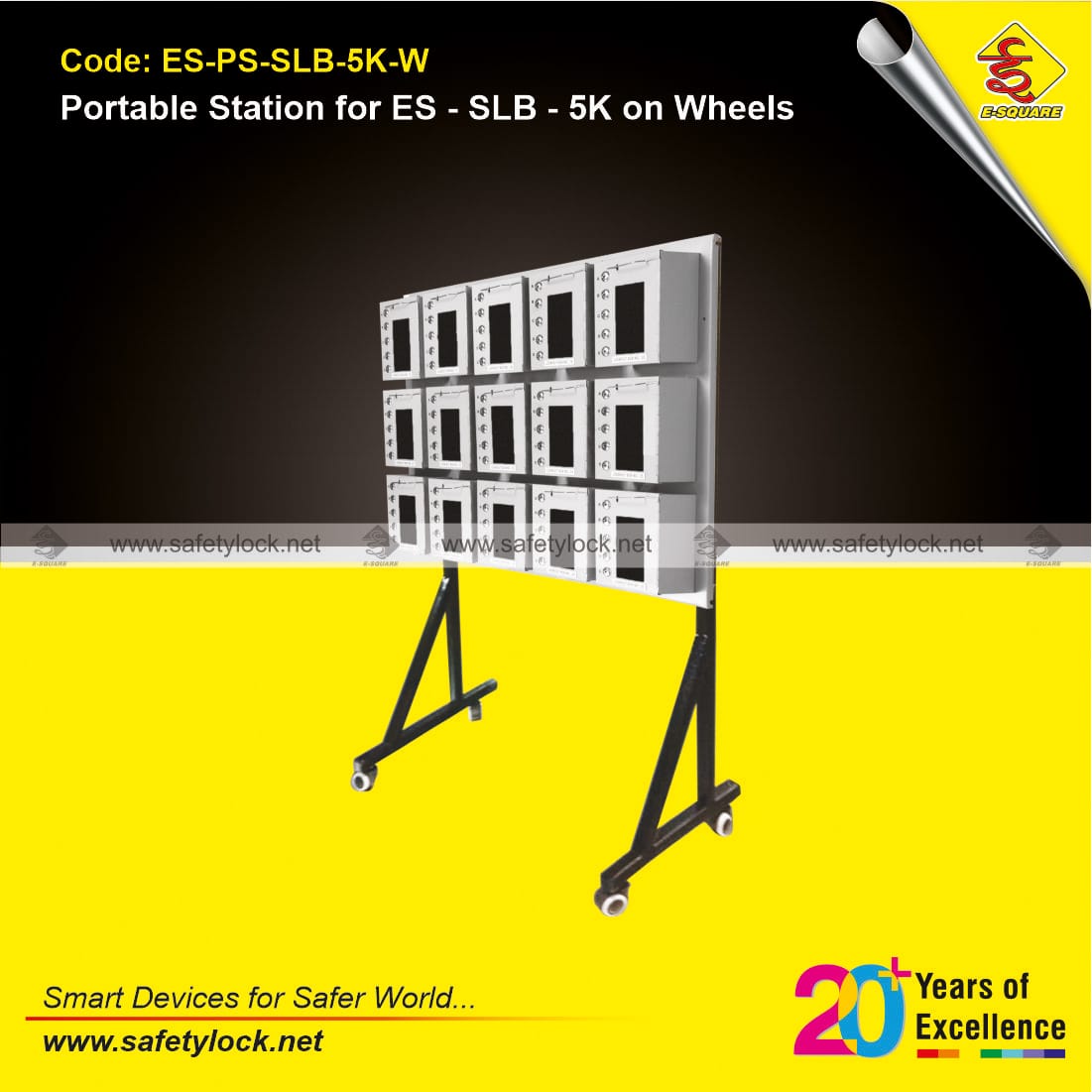 portable on wheels lockout station for safety lockout box