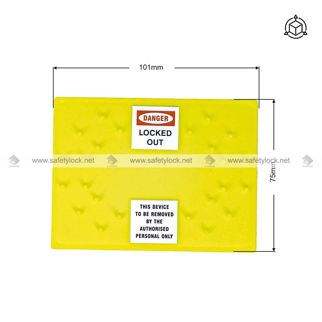 rectangular blocker for electrical panel lockout dimension