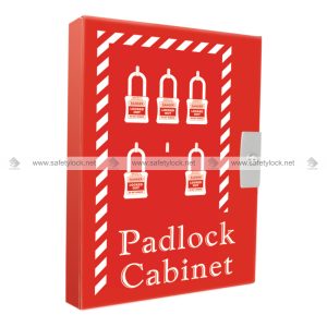 red color lockout padlock cabinet