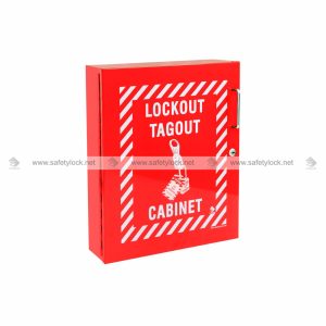 red color lockout tagout cabinet