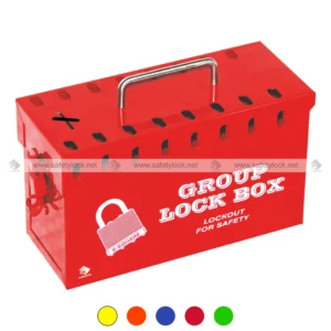 red colour group lock box for 17 padlocks