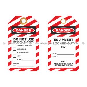 lockout safety tags - do not use