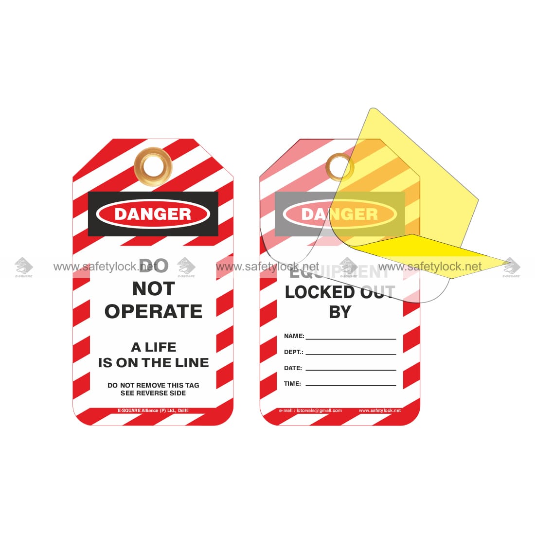 self laminating tags