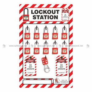 shadow lockout station for 10 padlocks