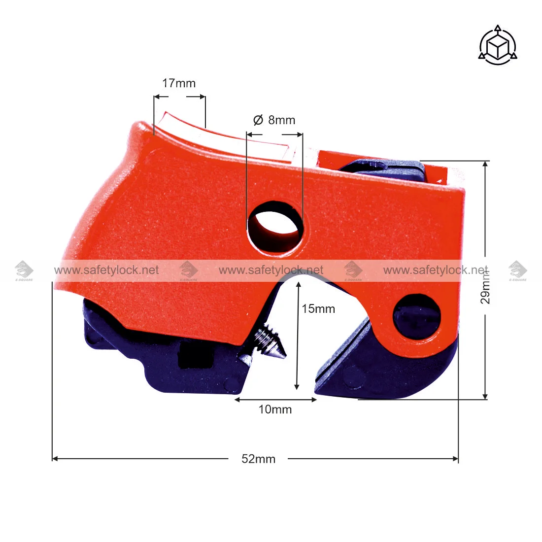 tool free universal circuit breaker lockout dimension