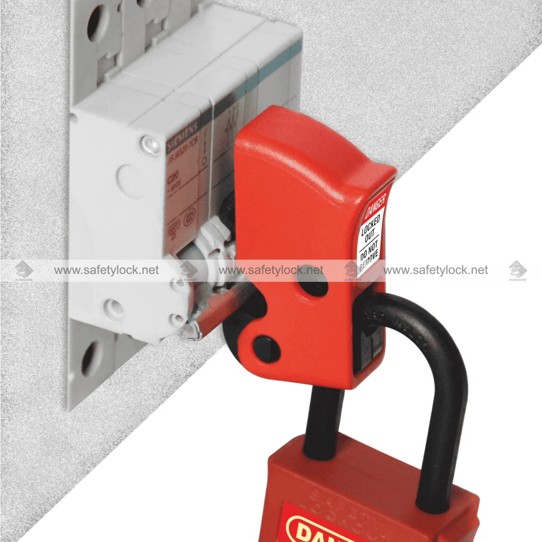 tool free universal circuit breaker lockout tagout device