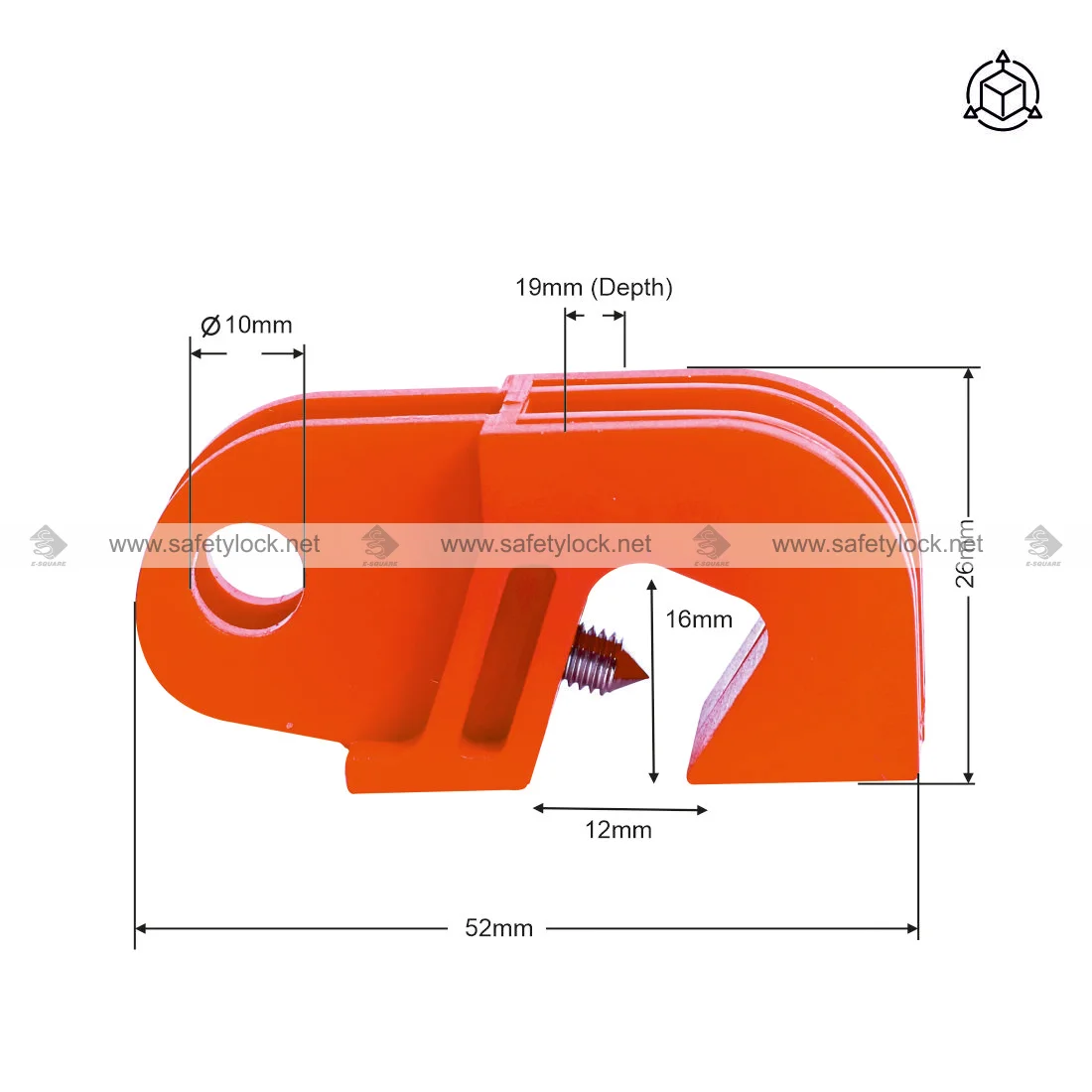universal circuit breaker lockout device B type dimension