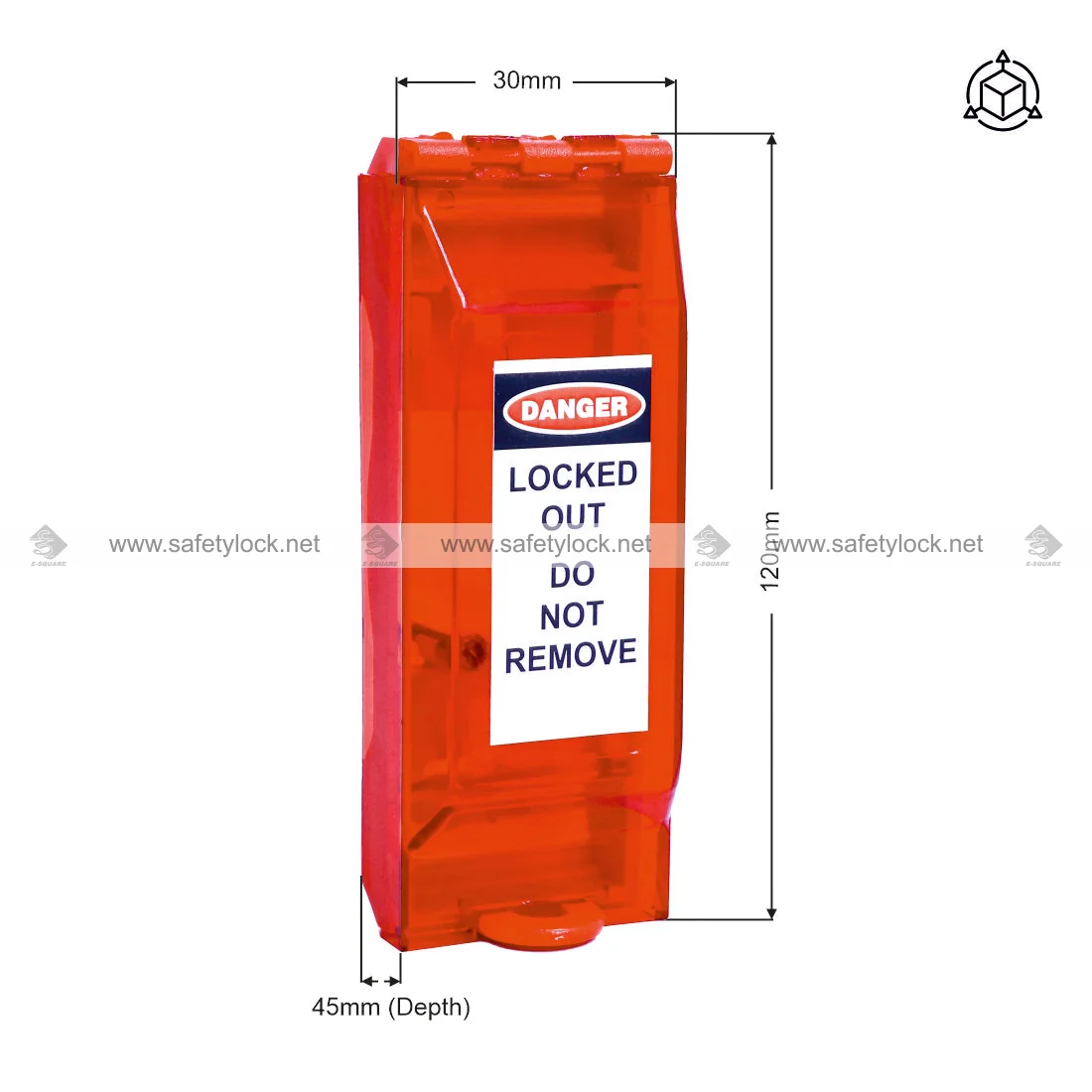 universal wall switch lockout device dimension