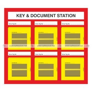 wall mounted station for 6 group lock mini box