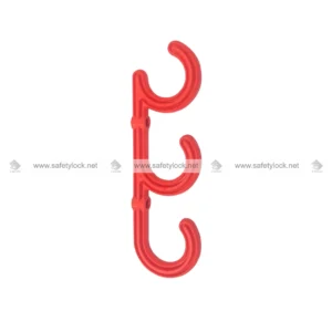 Red Wall Mounted Tri Hook for Industrial Tool Storage and Workplace Organization by E-Square Alliance