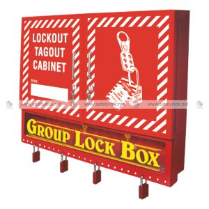 wall mounting lockout tagout cabinet with group lock box