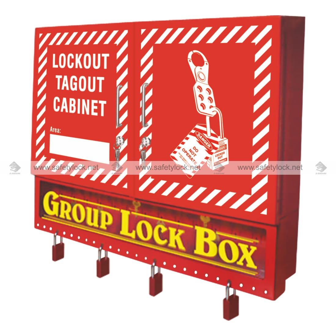 Industrial Lockout Box Steel Group Lockout Box - Lockout Tagout Box ...